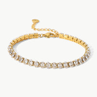 Inlaid Zircon 18K Gold Plated Bracelet