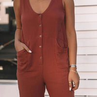 Full Size Scoop Neck Wide Strap Jumpsuit