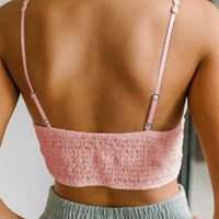 Lined V Neck Lace Bralette