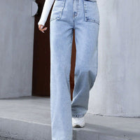 High Waist Straight Jeans