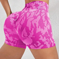 Printed High Waist Active Shorts