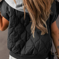 Drawstring Zip Up Hooded Vest Coat