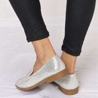 Forever Link Rhinestone Point Toe Loafers