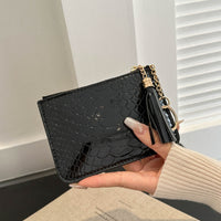 PU Leather Tassel Trim Card Case