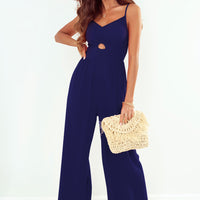 Smocked Spaghetti Strap Wide Leg Jumpsuit