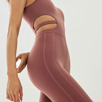 Cutout Asymmetrical Neck Active Jumpsuit