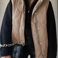 Collared Neck Vest with Pockets