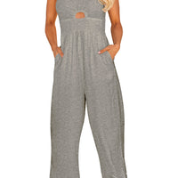 Smocked Spaghetti Strap Wide Leg Jumpsuit