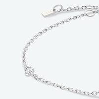 V To Z Zircon 925 Sterling Silver Bracelet