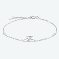 V To Z Zircon 925 Sterling Silver Bracelet