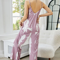 Tie-Dye Spaghetti Strap Jumpsuit with Pockets