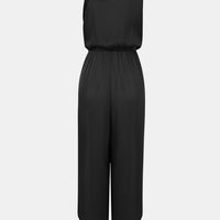 Chain Detail Asymmetrical Neck Jumpsuit