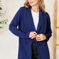 Heimish Full Size Statement Neck Open Front Blazer