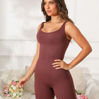 Scoop Neck Wide Strap Active Romper