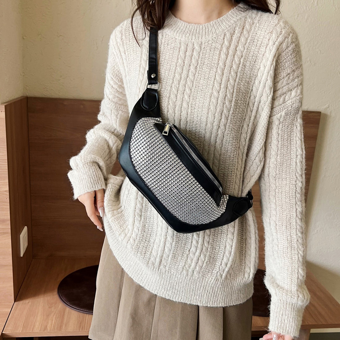 PU Leather Sling Bag