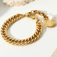 18K Gold-Plated Curb Chain Bracelet