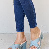 Weeboo Cherish The Moments Contrast Platform Sandals in Misty Blue