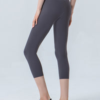 Wide Waistband Cropped Sports Leggings