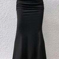 Ruched Maxi Trumpet Skirt