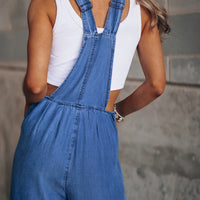 Wide Leg Denim Overalls