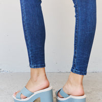 Weeboo Cherish The Moments Contrast Platform Sandals in Misty Blue