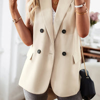 Devine Double-Breasted Sleeveless Blazer