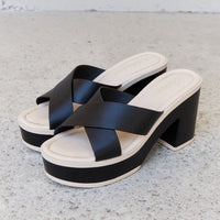 Weeboo Cherish The Moments Contrast Platform Sandals in Black