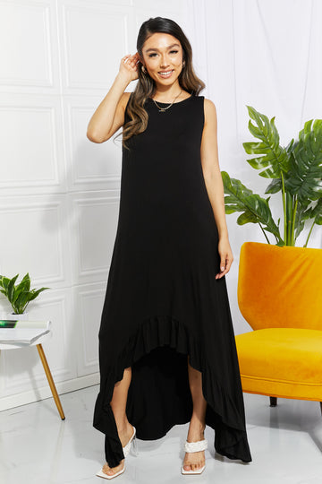 Heimish So Tempting Full Size High-Low Ruffled Maxi Dress