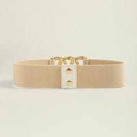 Zinc Alloy Buckle Elastic Wide Belt