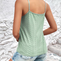 Eyelet Lace Trim V-Neck Cami