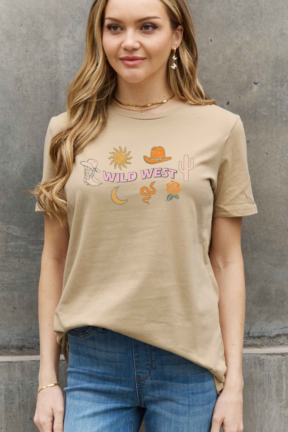 Simply Love Full Size WILD WEST Graphic Cotton Tee