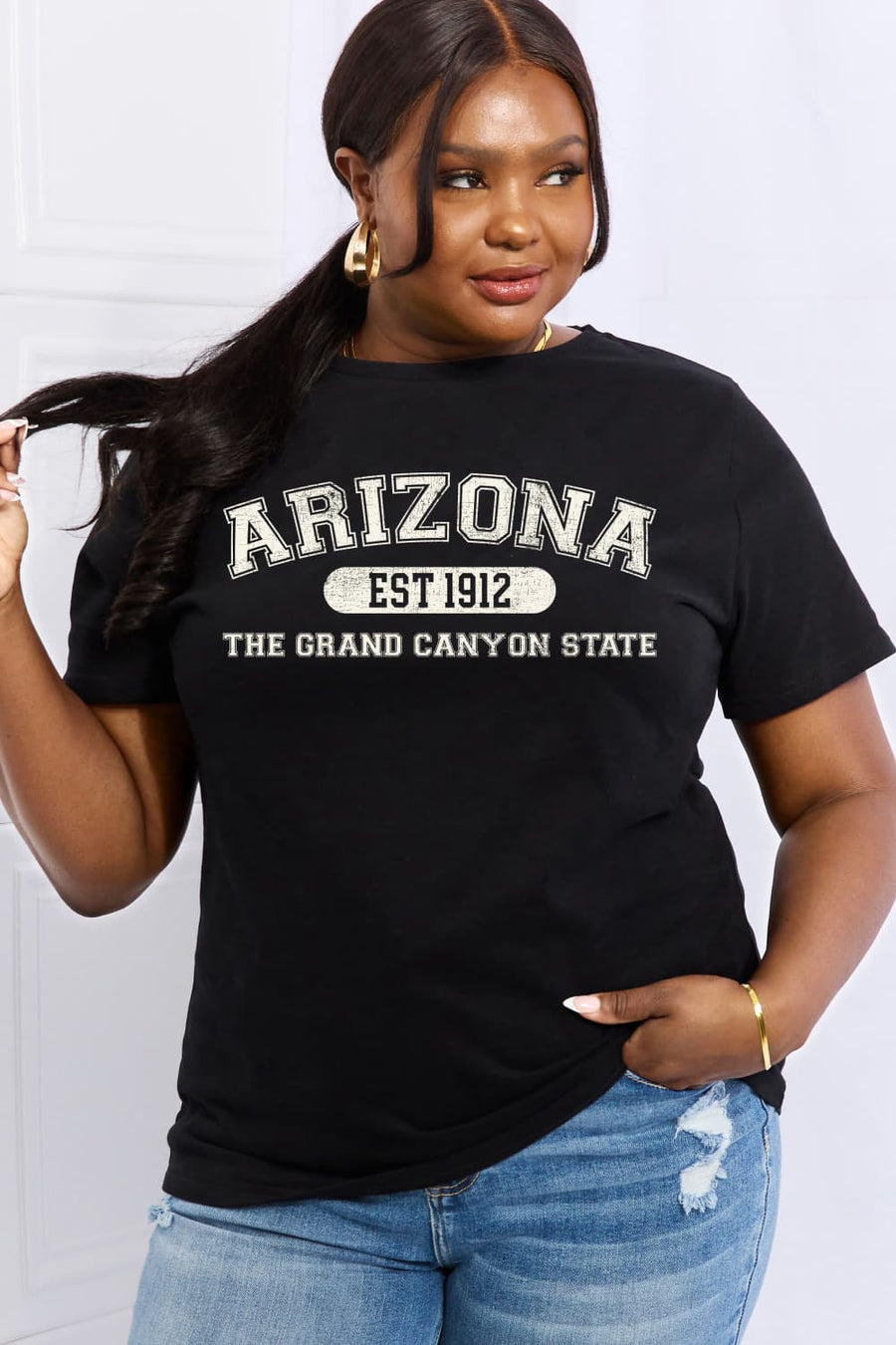 Simply Love Full Size ARIZONA EST 1912 THE GRAND CANYON STATE Graphic Cotton Tee