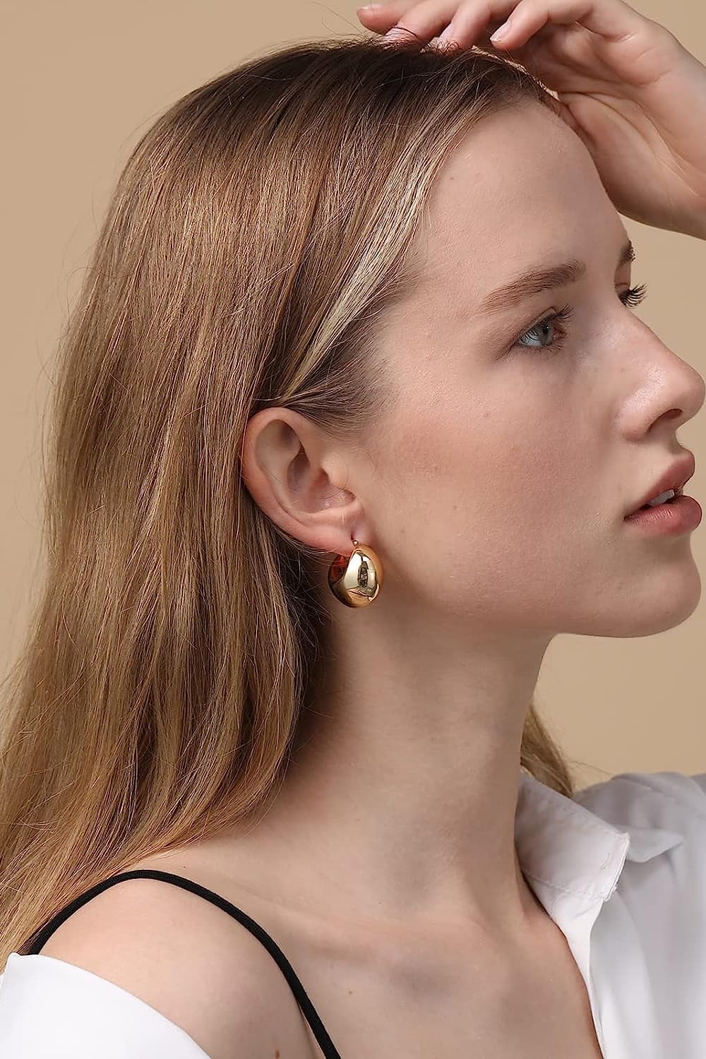 Chunky C-Hoop Brass Earrings