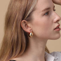 Chunky C-Hoop Brass Earrings