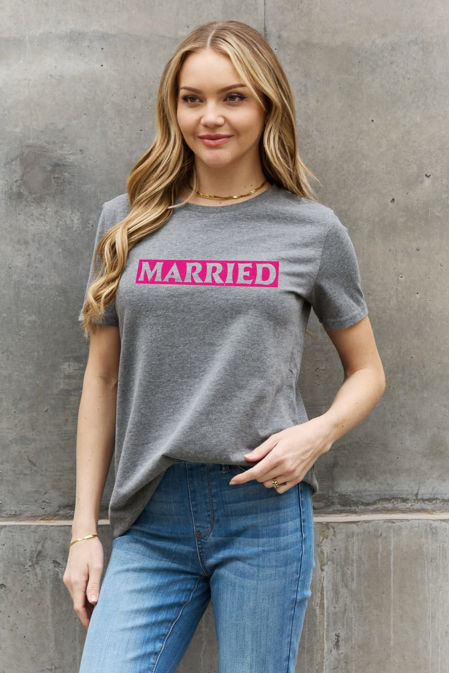 Simply Love MARRIED Graphic Cotton Tee