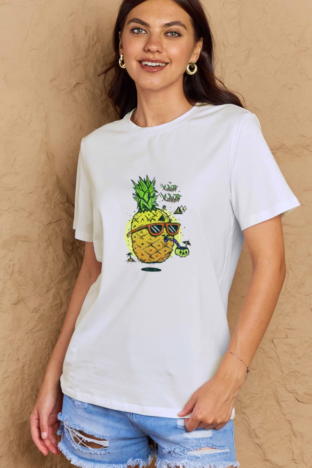 Simply Love Full Size Pineapple Graphic Cotton Tee