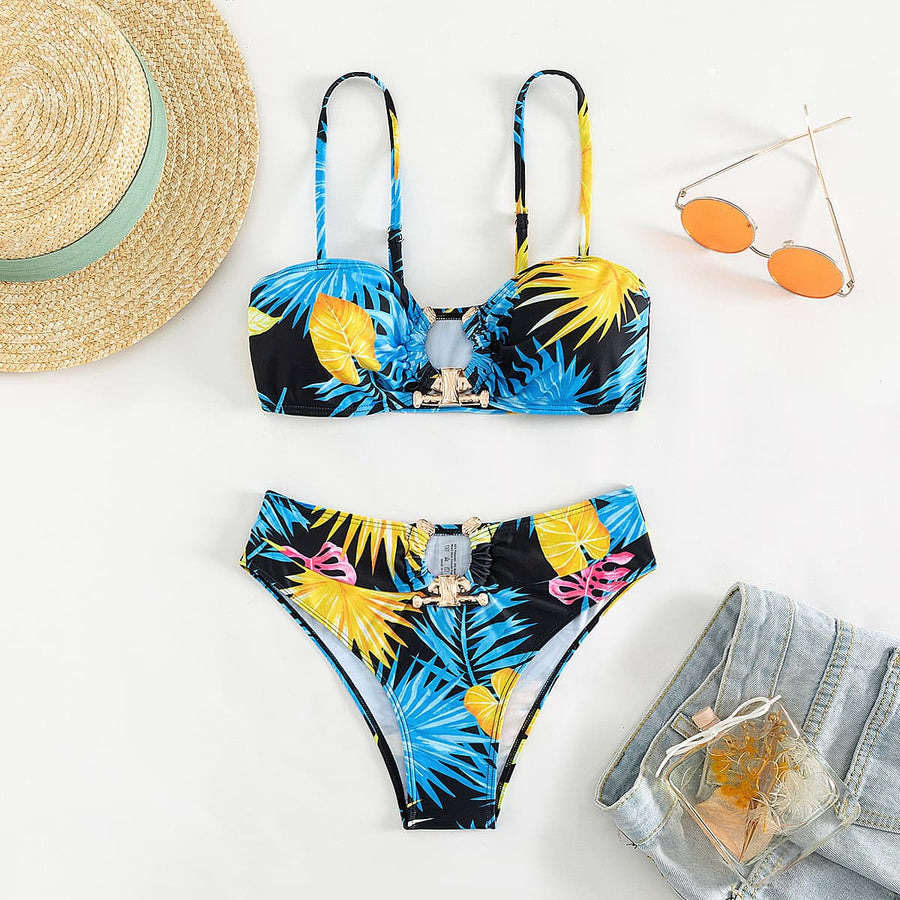 Botanical Print Bikini Set