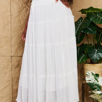 Sweet Lovely By Jen Places To Go Full Size Tiered Maxi Skirt