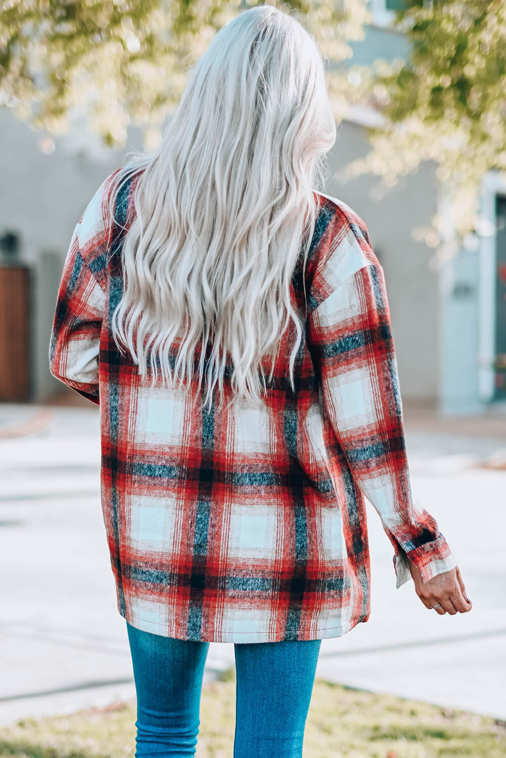 Plaid Button Up Shacket