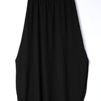 Smocked Waist Slit Maxi Skirt