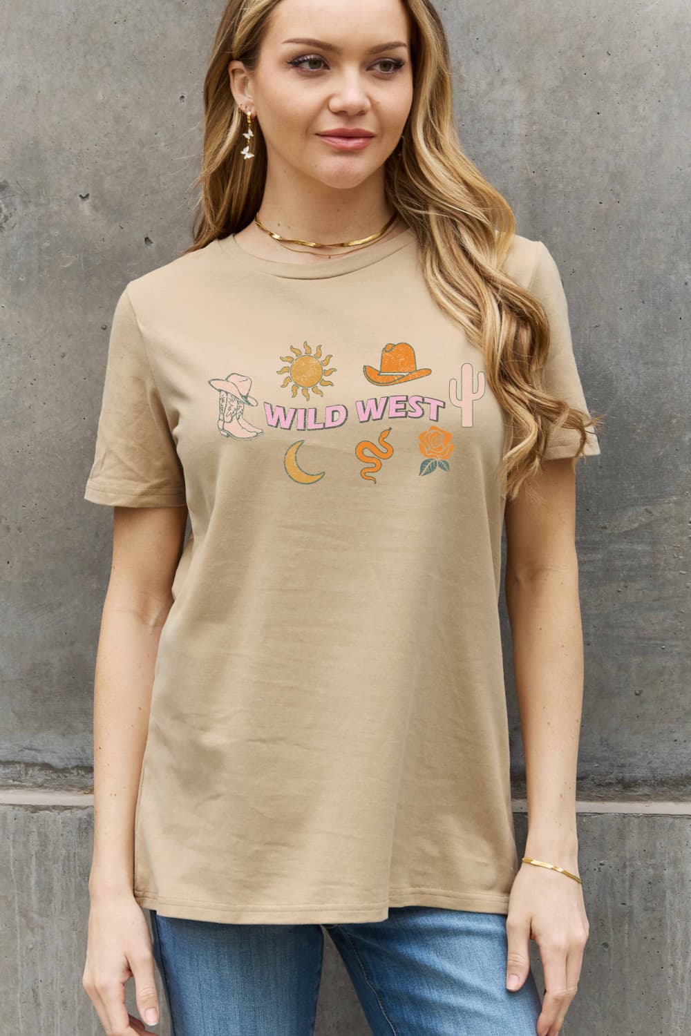 Simply Love Full Size WILD WEST Graphic Cotton Tee