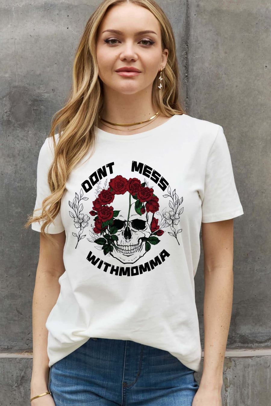 Simply Love Full Size DON‘T MESS WITH MOMMA Graphic Cotton Tee