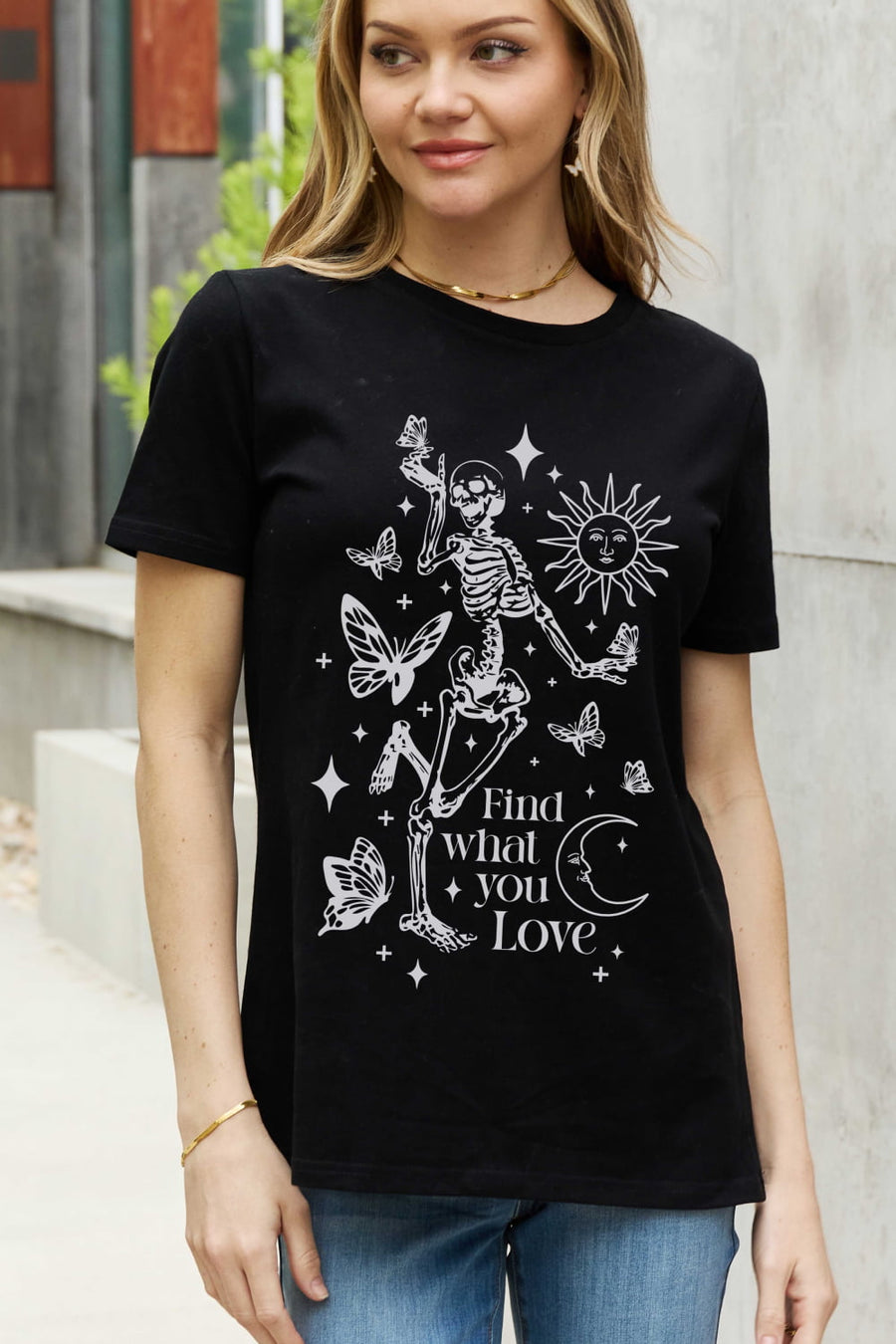 Simply Love Full Size FIND WHAT YOU LOVE Graphic Cotton Tee