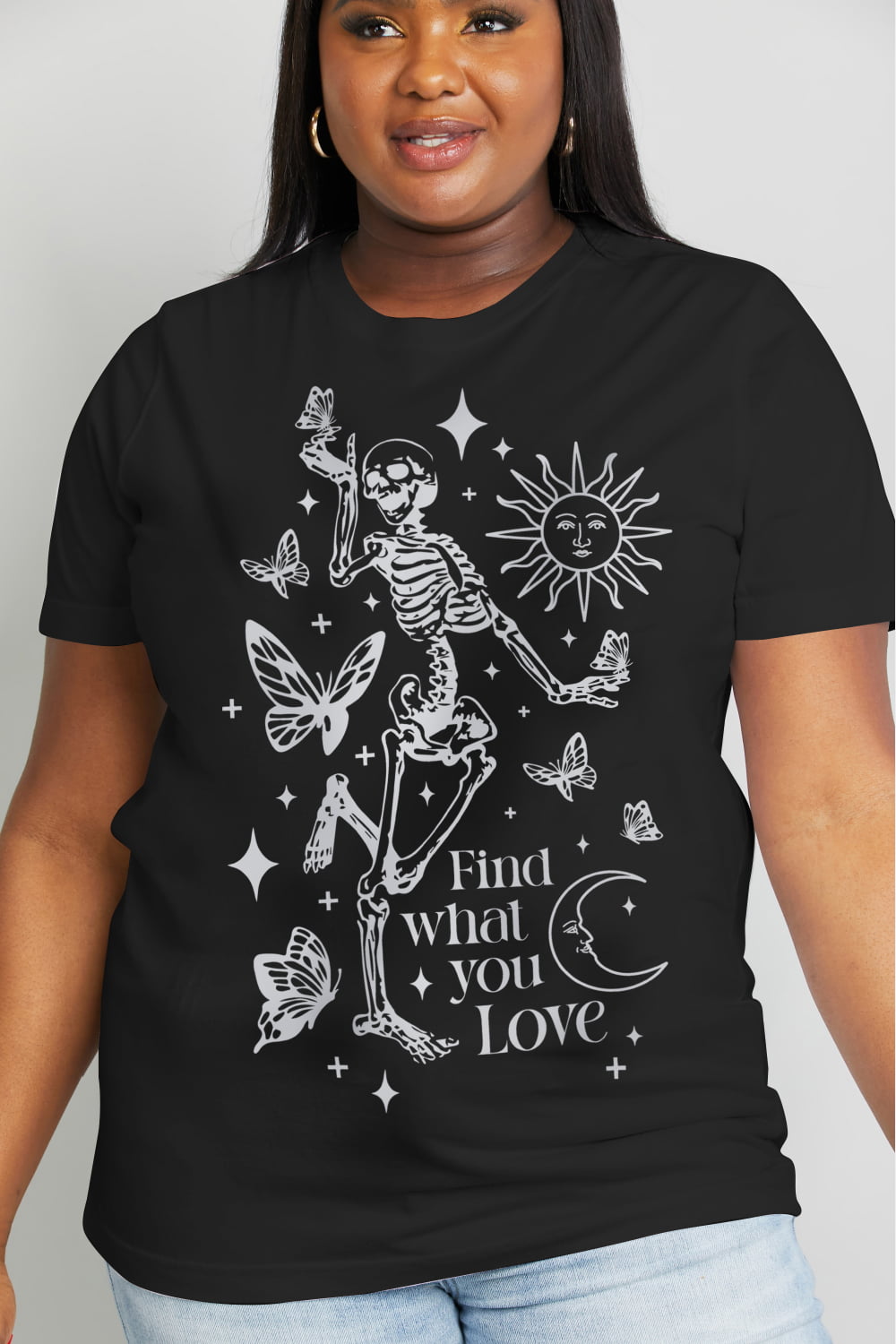 Simply Love Full Size FIND WHAT YOU LOVE Graphic Cotton Tee