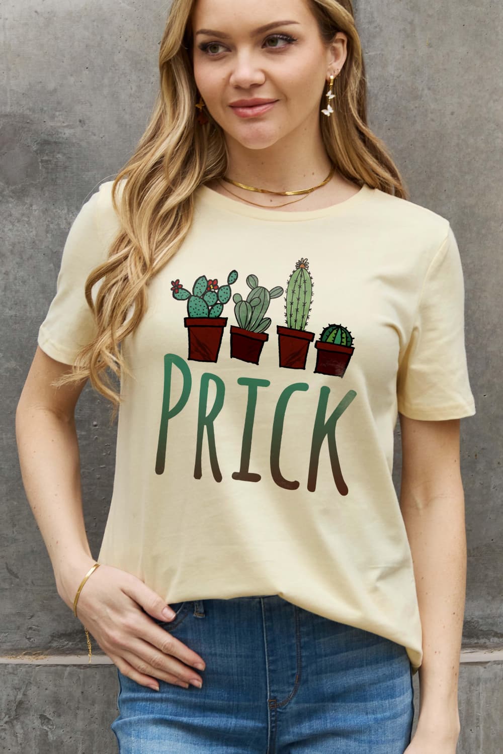 Simply Love Full Size PRICK Graphic Cotton Tee