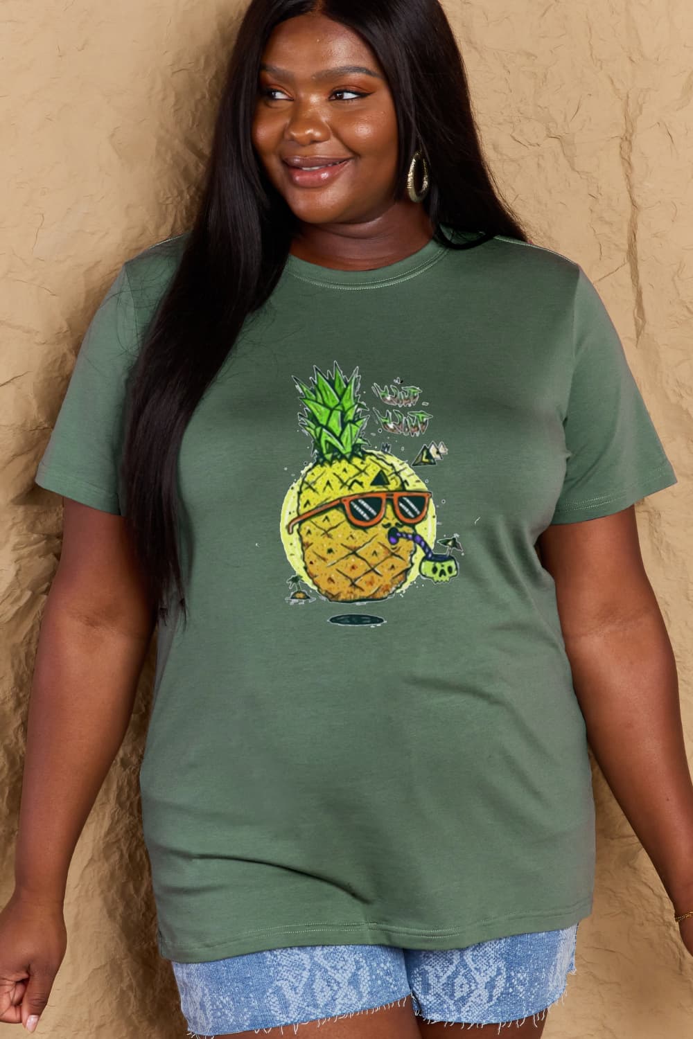 Simply Love Full Size Pineapple Graphic Cotton Tee