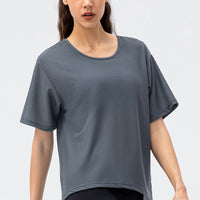 Round Neck Short Sleeve Active Tee