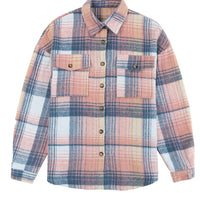 Plaid Dropped Shoulder Shacket