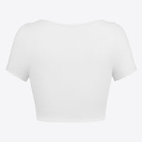 Square Neck Ribbed Crop Top