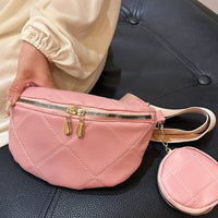 PU Leather Sling Bag with Small Purse